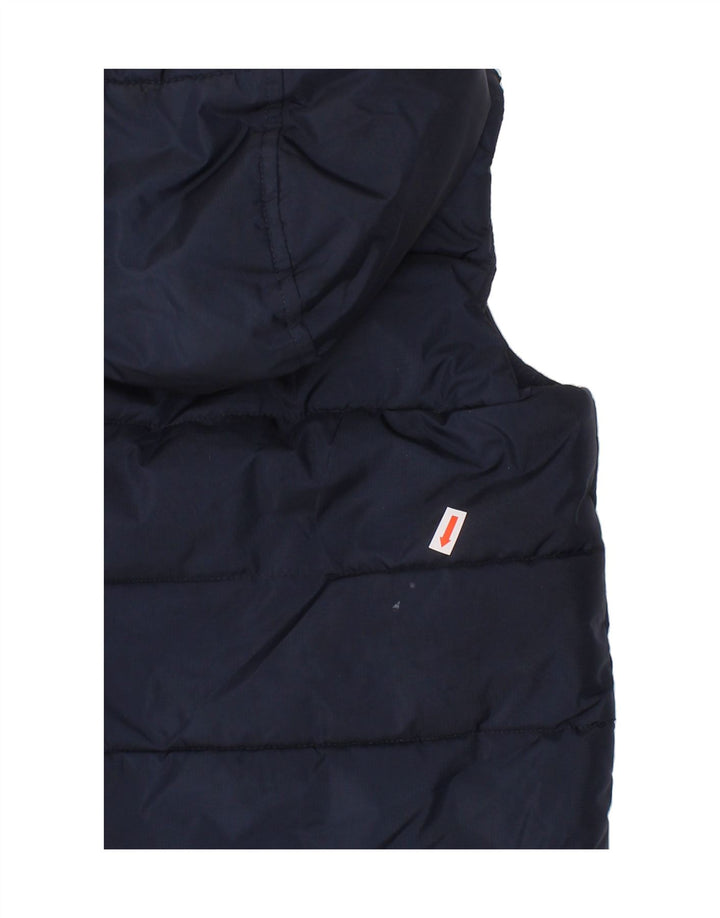 JOULES Boys Hooded Padded Gilet 3-4 Years Navy Blue Polyester Vintage Joules and Second-Hand Joules from Messina Hembry 