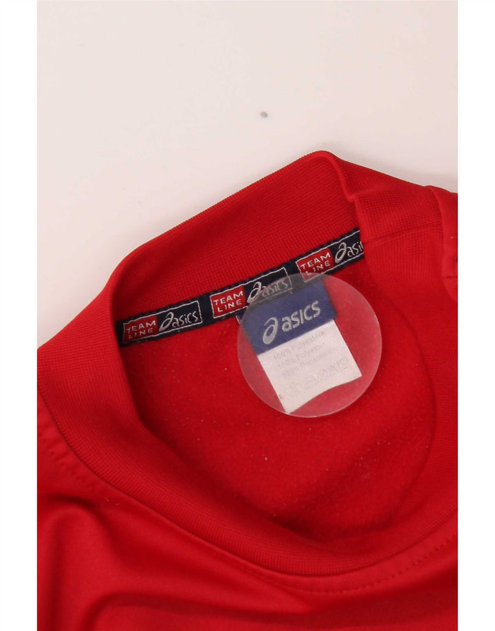 Asics Herre Regular Fit Sweatshirt Jumper Medium Rød Polyester Sports