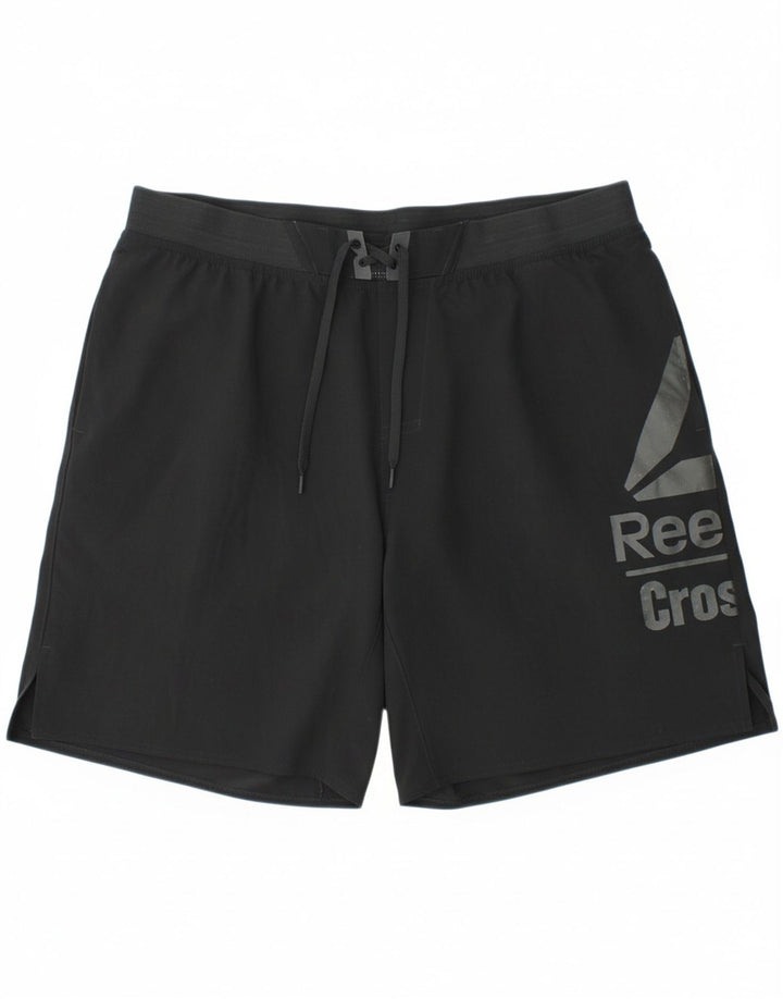 REEBOK Mens Graphic Swimming Shorts XL  Black Polyester