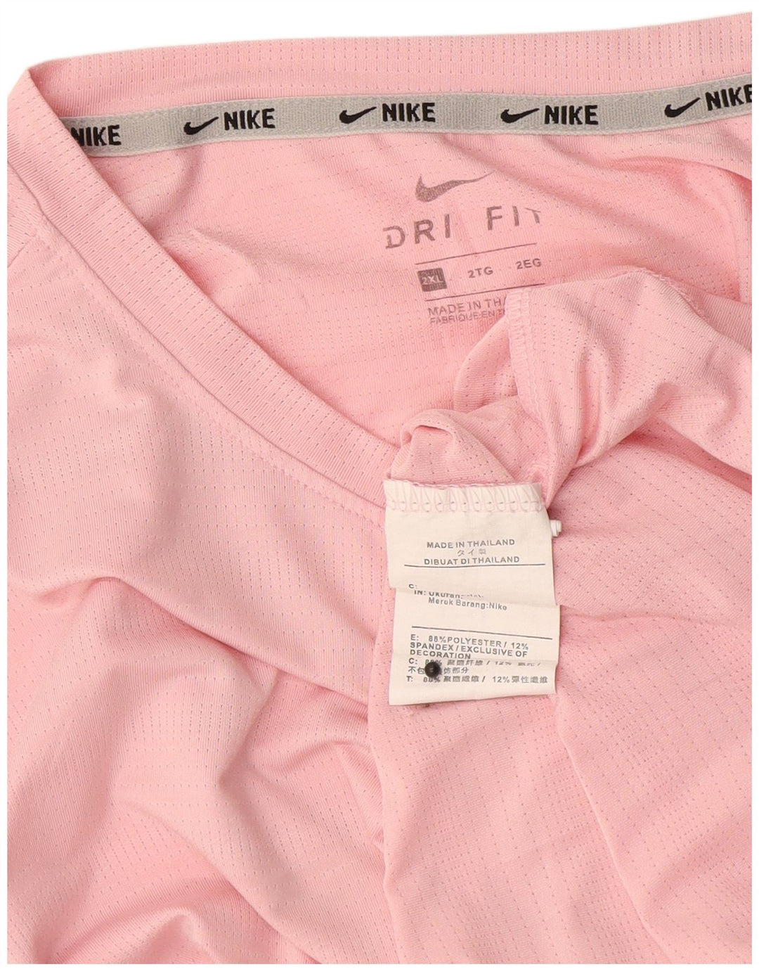 T-shirt Nike Dri Fit da uomo 2XL rosa poliestere