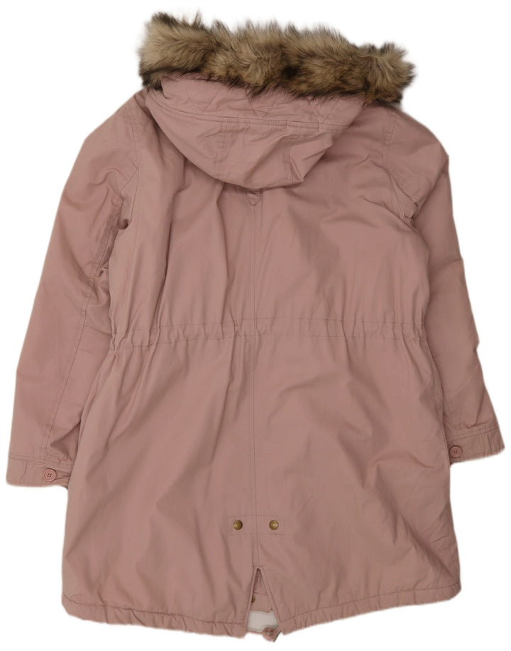 Marks & Spencer Womens Hooded Oversized Parka Jacket UK 16 Large Pink
