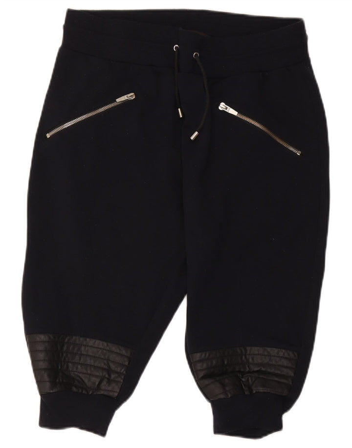 Zara Womens Bermuda Sport Shorts Large Navy Blue Polyester