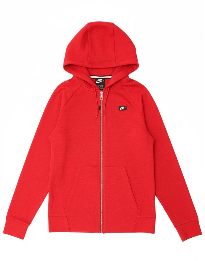 Suéter masculino Nike com capuz e zíper XS de algodão vermelho