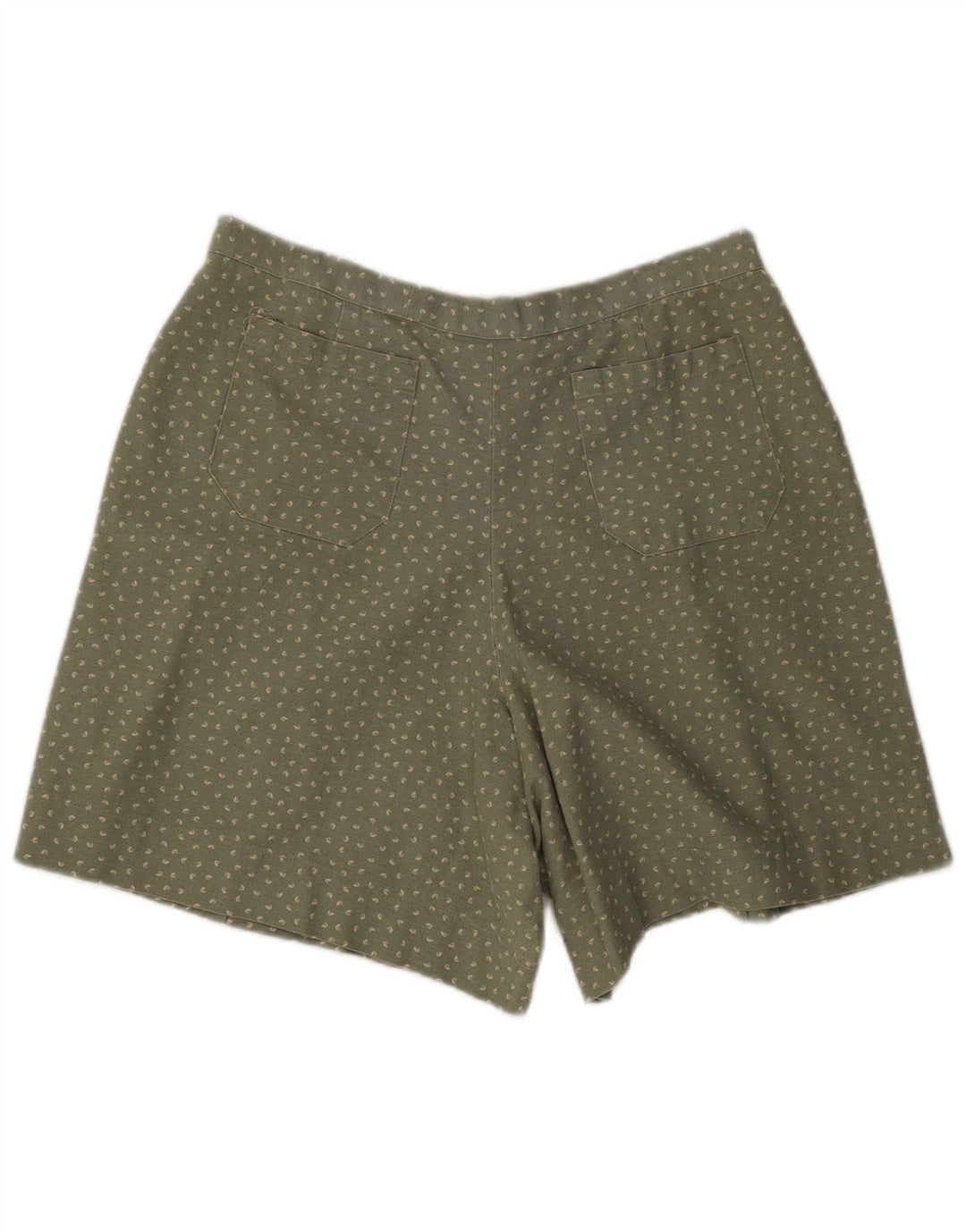 Vintage Womens Casual Shorts Large W34  Green Spotted