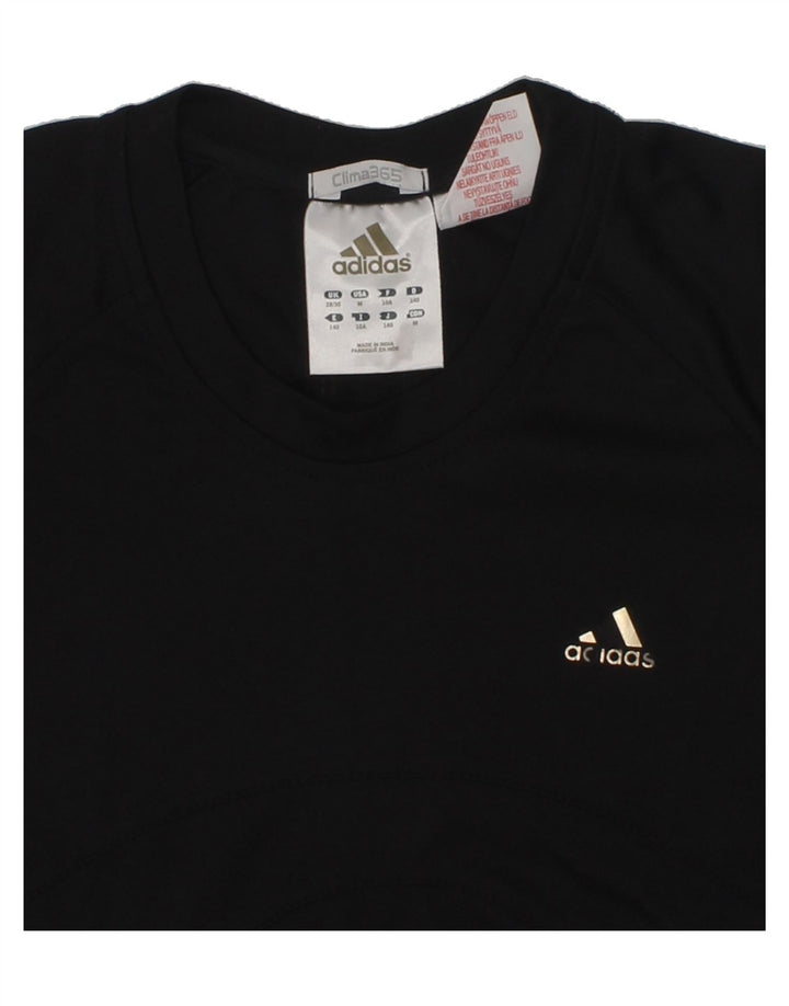 ADIDAS Boys Clima 365 T-Shirt Top 9-10 Years Black Polyester | Vintage Adidas | Thrift | Second-Hand Adidas | Used Clothing | Messina Hembry 