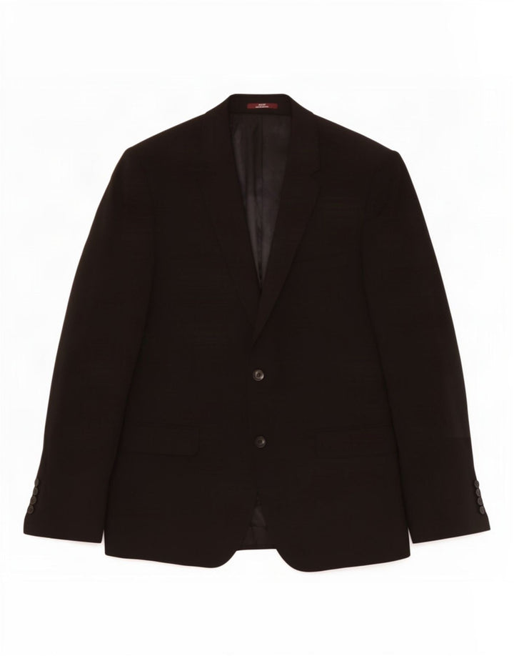Marks & Spencer Veste blazer à 2 boutons pour homme UK 42 Grande laine noire