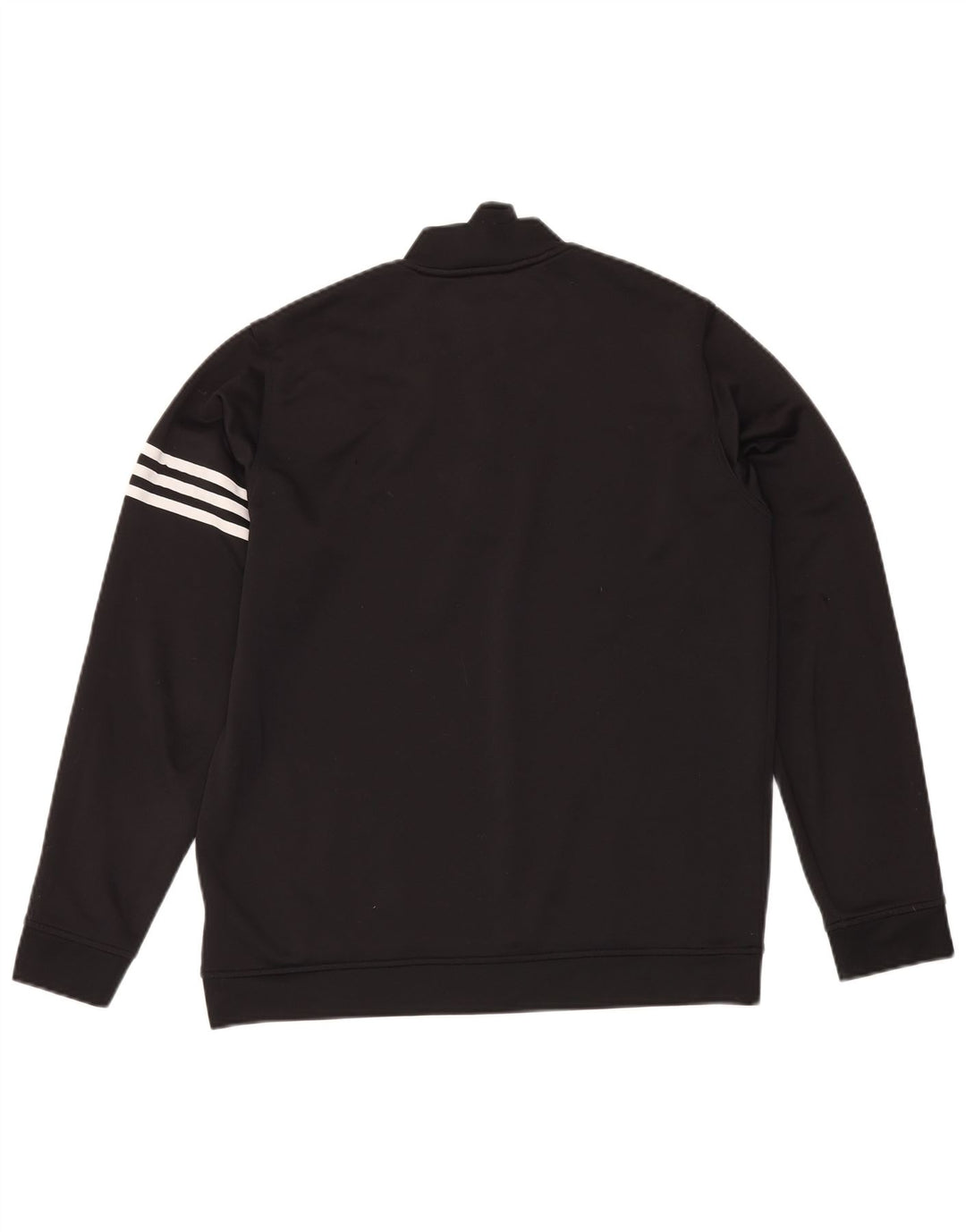 Adidas Mens Climalite Zip Neck Moletom Jumper Grande Poliéster Preto