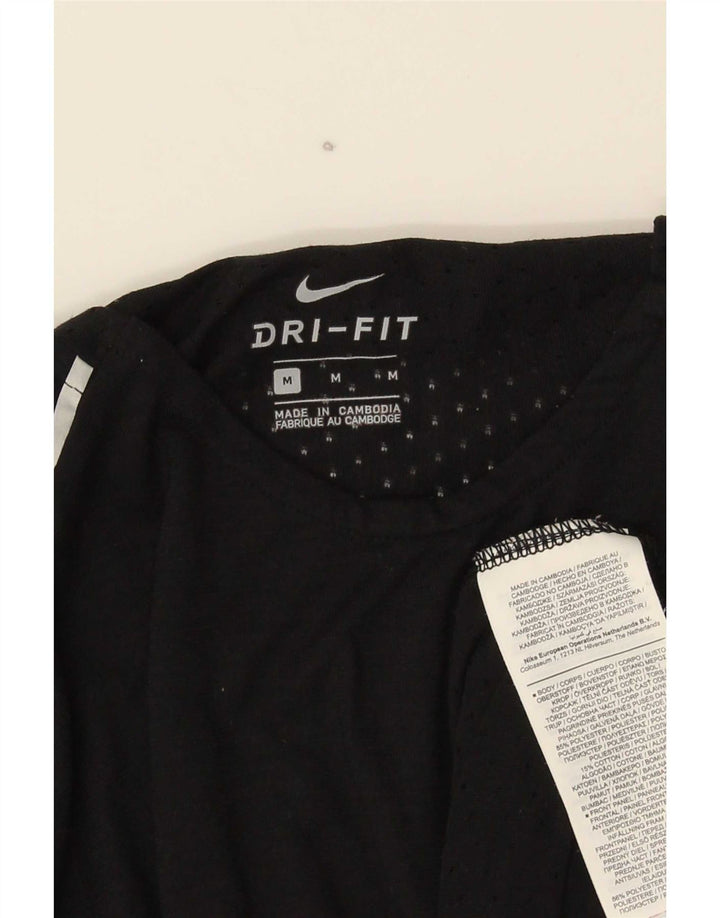 Мужская футболка Nike Dri Fit, средний черный полиэстер