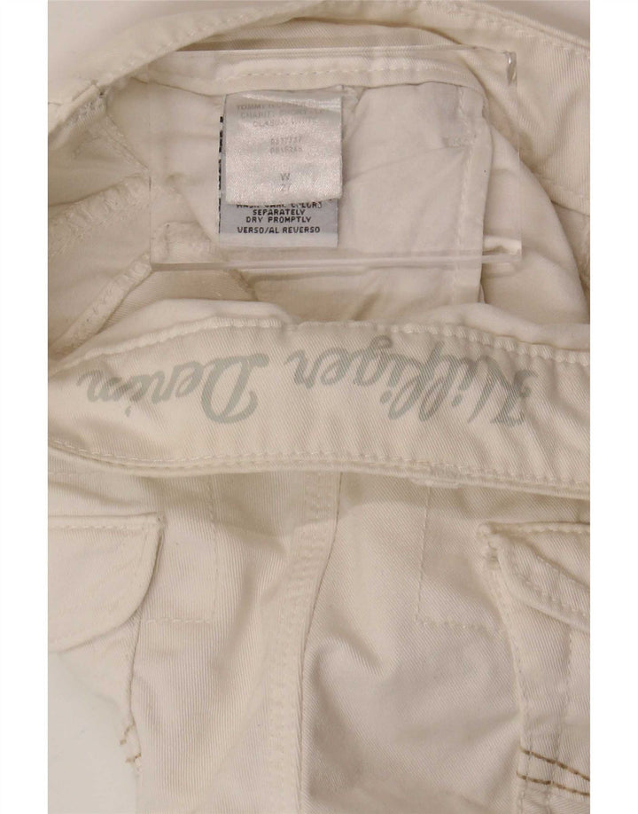 Tommy Hilfiger Damen Chinoshorts W27 Small Weiße Baumwolle