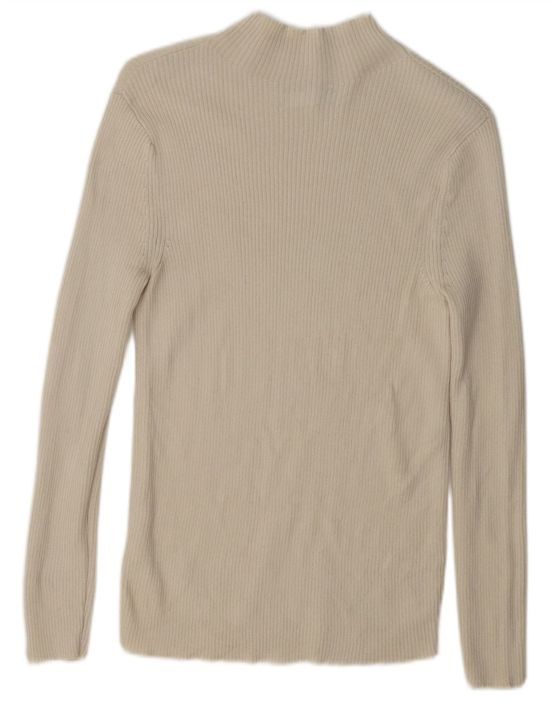 Marks & Spencer Dame Turtle Neck Jumper Sweater UK 12 Medium Beige Uld