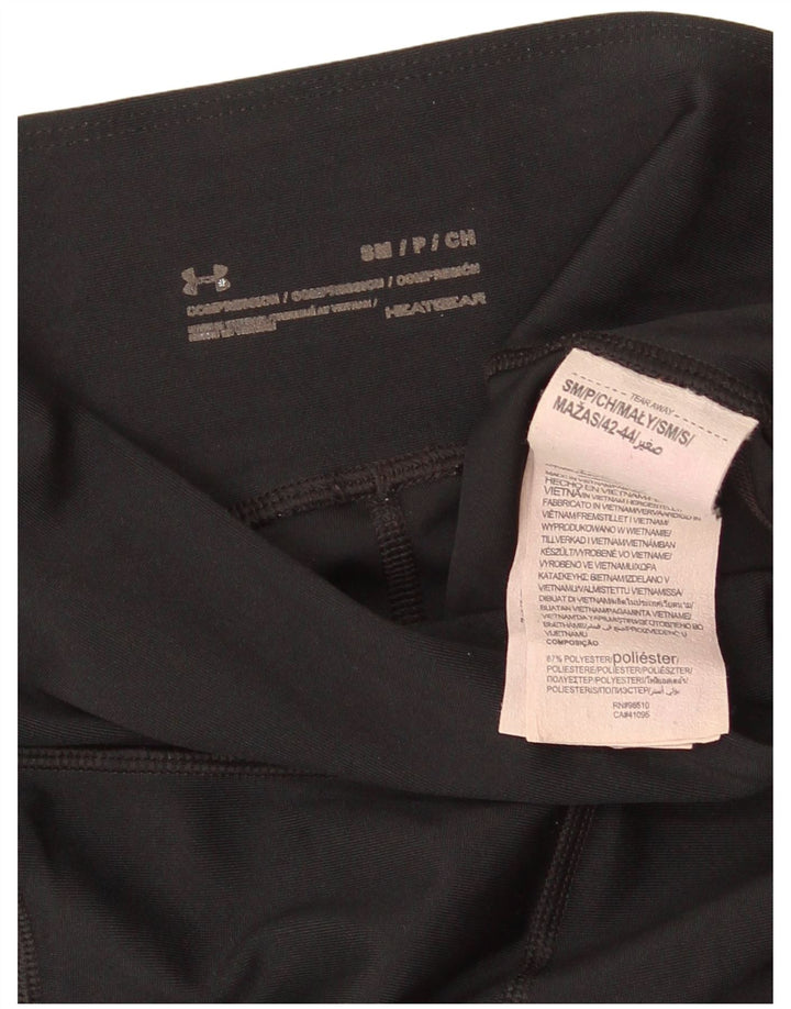 Under Armour Damen Leggings UK 10 Small Schwarz Polyester