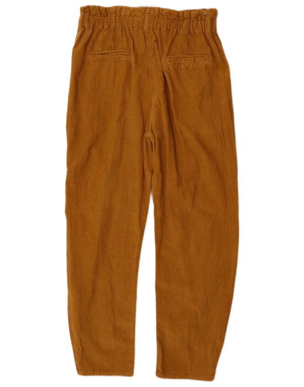 Pantaloni dritti in velluto a coste a vita alta da donna Zara EU 36 XS W26 L25 Beige