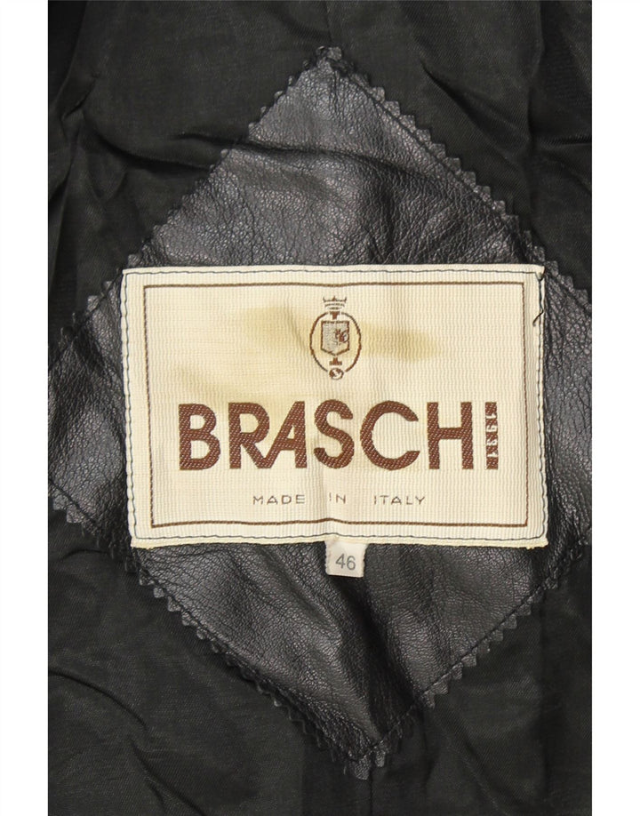BRASCHI Womens Overcoat IT 46 Large Black Vintage Braschi and Second-Hand Braschi from Messina Hembry 