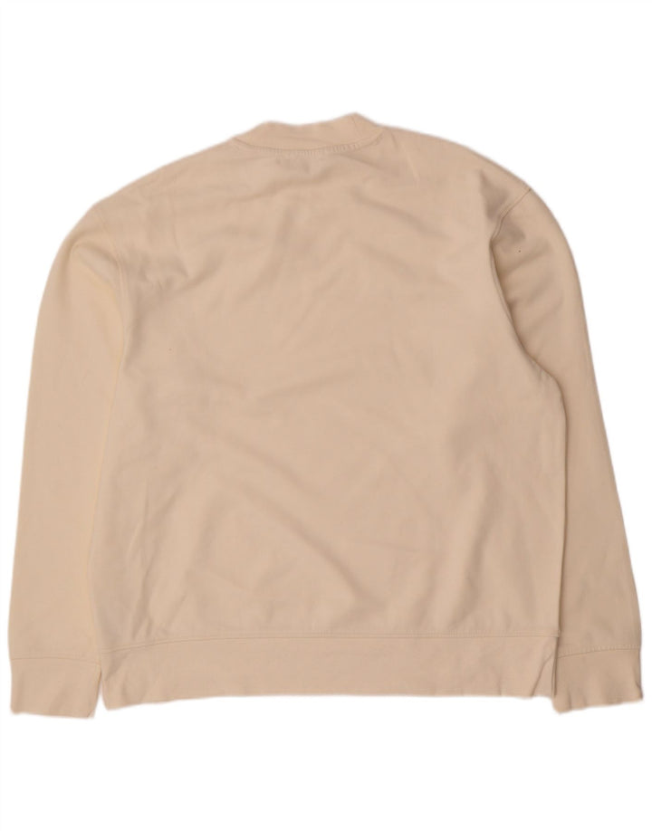 Zara Mens Sweatshirt Jumper Large Off White Cotton