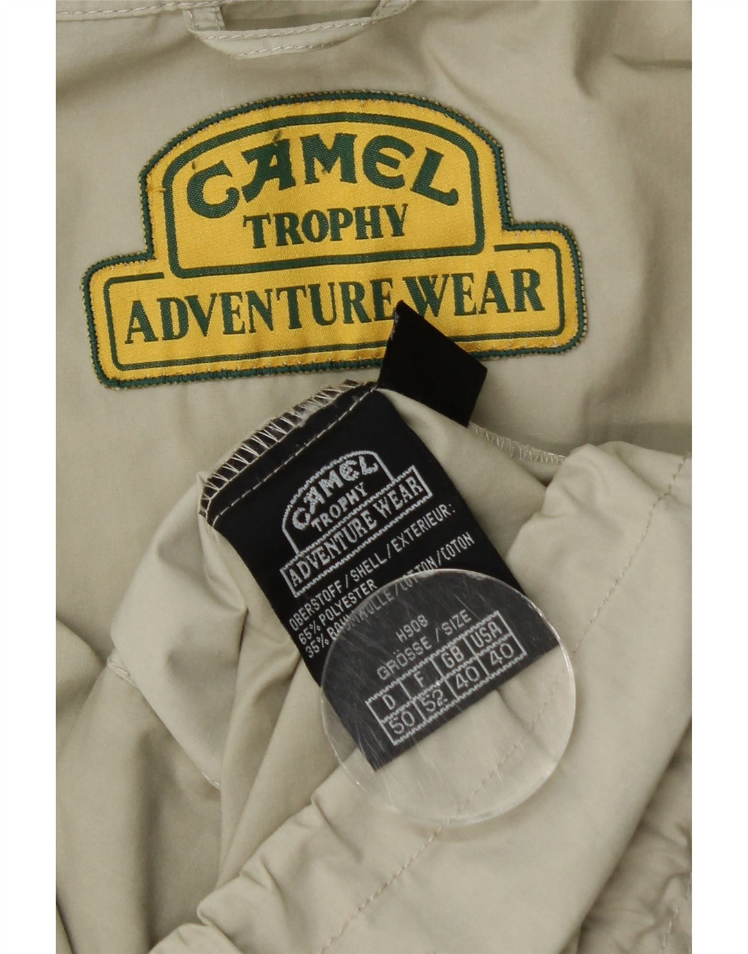 Camel Herre Utility Jacket UK 40 Large Beige Polyester