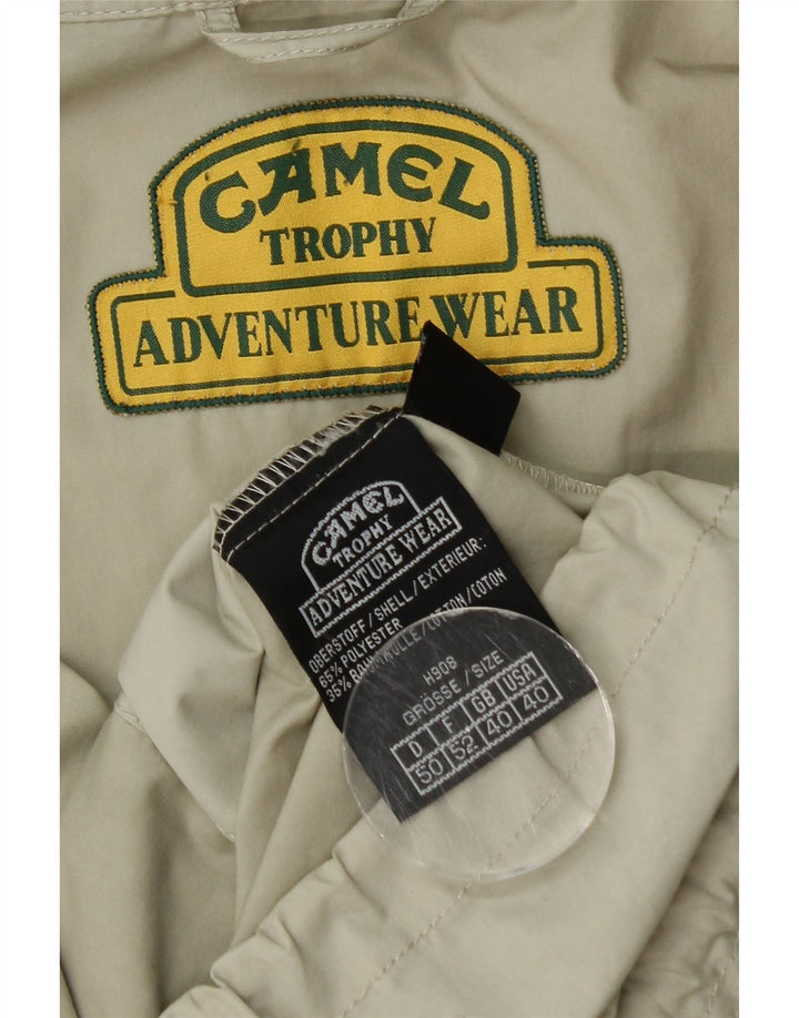 Camel Herre Utility Jacket UK 40 Large Beige Polyester
