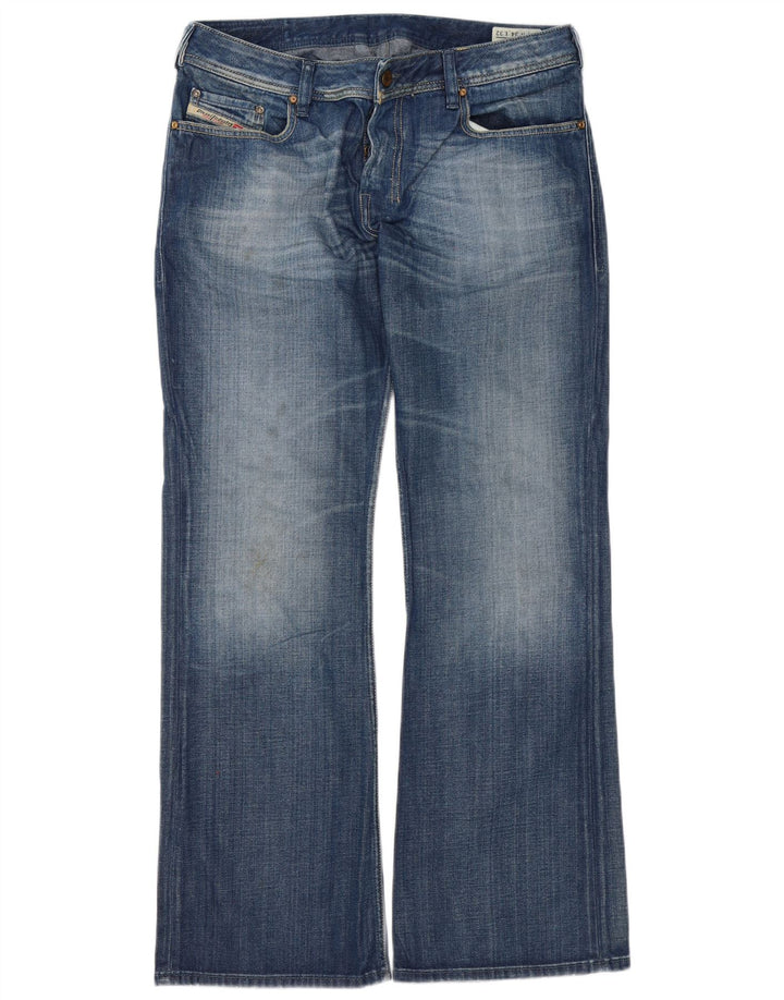 Diesel Herre Zathan Regular Bootcut Jeans W34 L32 Blå Bomuld