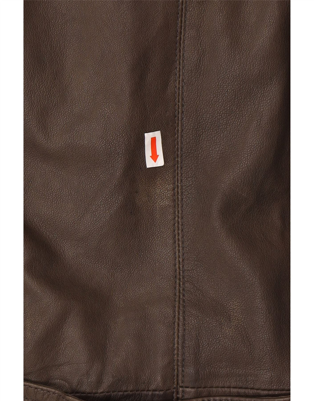 ALBA MODA Womens Military Leather Coat UK 20 2XL Brown Leather