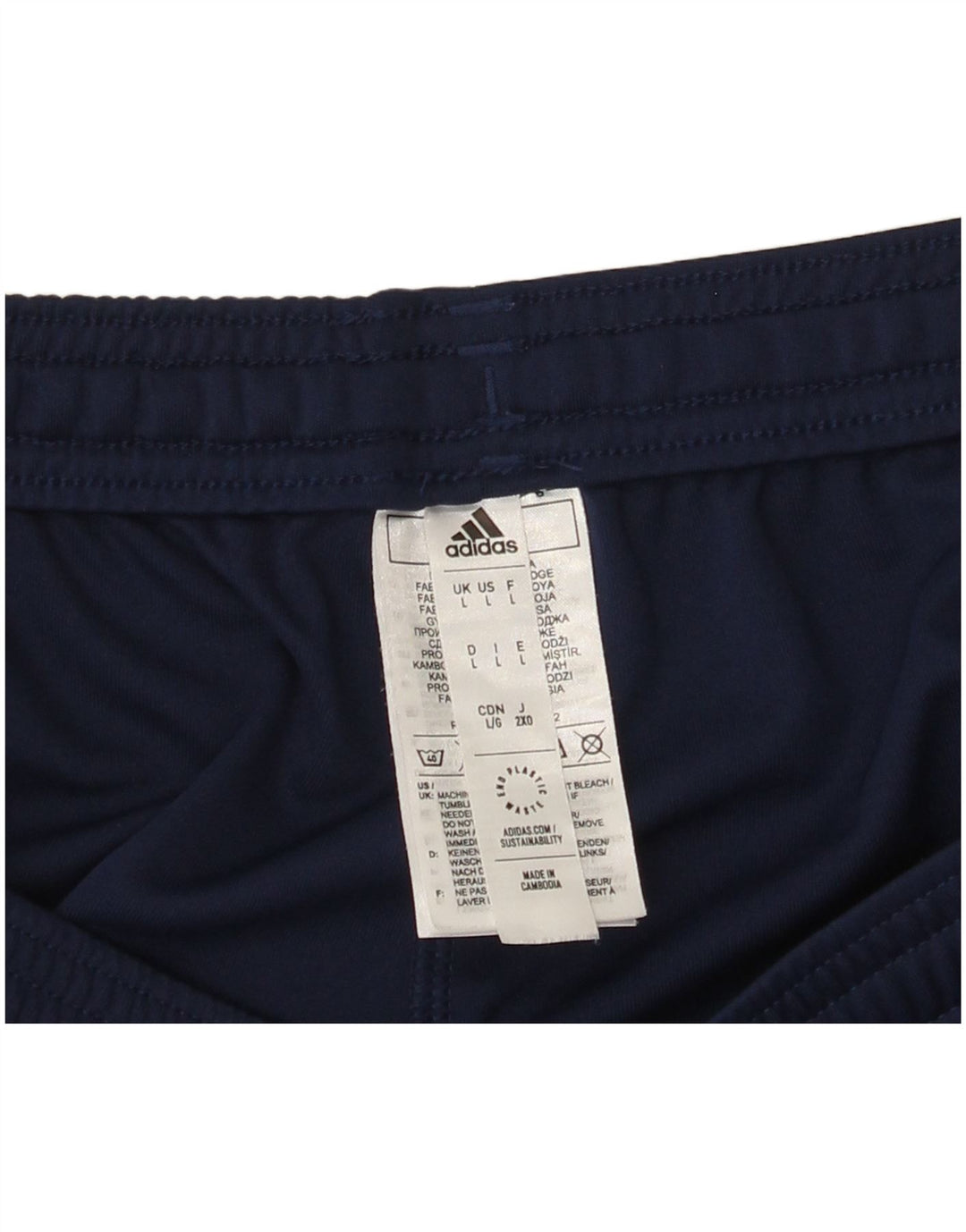Adidas Mens Aeroready Sport Shorts Large Navy Blue Polyester