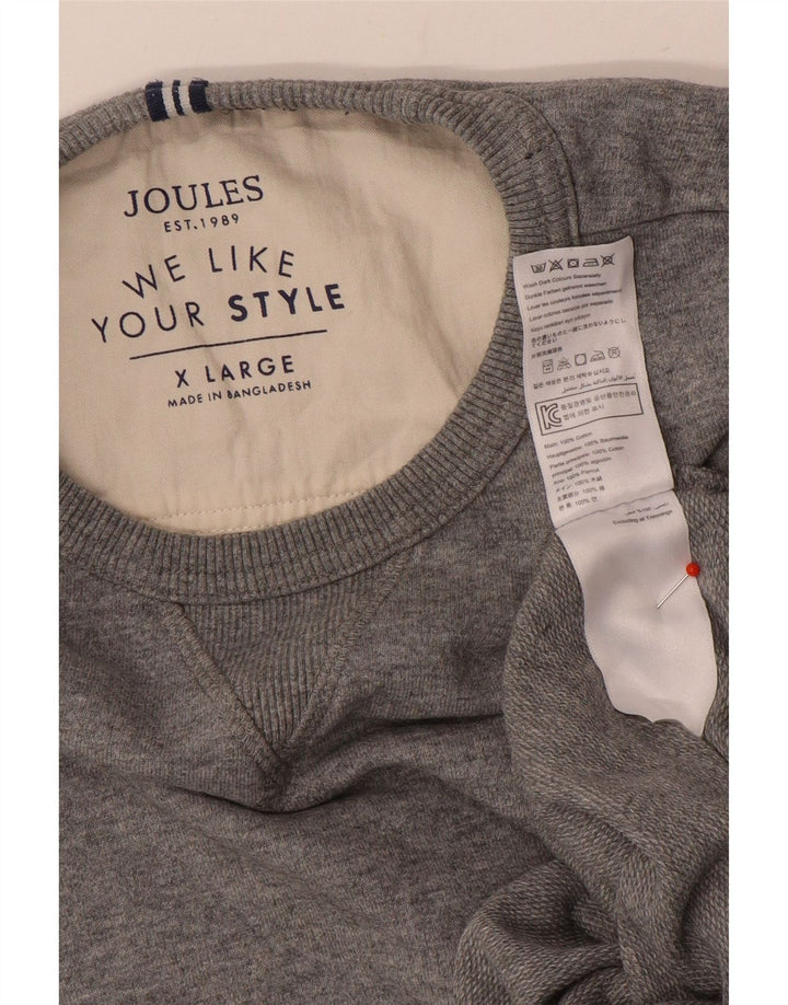 Joules Mens Sweatshirt Jumper XL Grey Flecked Cotton