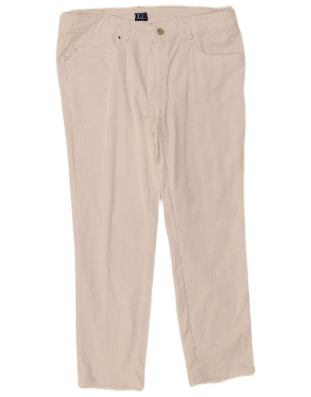 Trussardi Slim-Cropped-Jeans für Damen IT 48 Medium W33 L26 Weiße Baumwolle