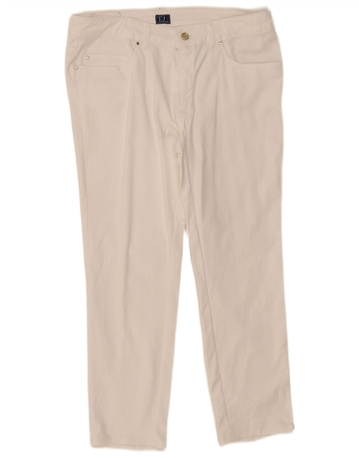 Trussardi Slim-Cropped-Jeans für Damen IT 48 Medium W33 L26 Weiße Baumwolle