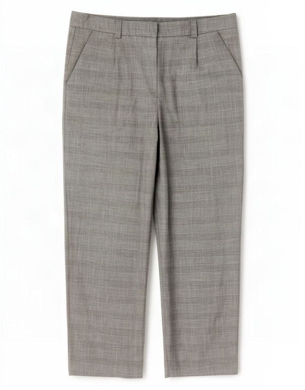 Женские прямые костюмные брюки Topshop UK 16, большие W34 L29, серые в клетку