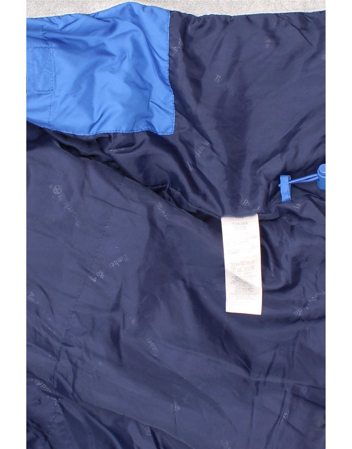 Timberland Jungen wattierte Jacke mit Kapuze, 7–8 Jahre, blaues Polyester