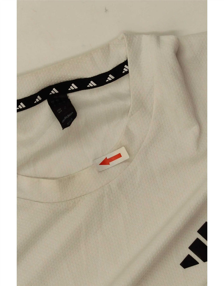 Adidas Mens Aeroready T-Shirt Top Medium White Polyester
