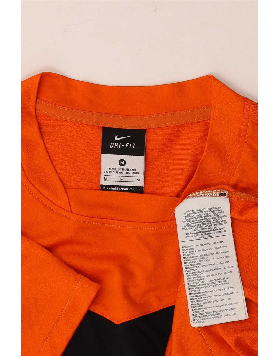 Camiseta Nike Hombre Top Medium Naranja Colorblock Poliéster