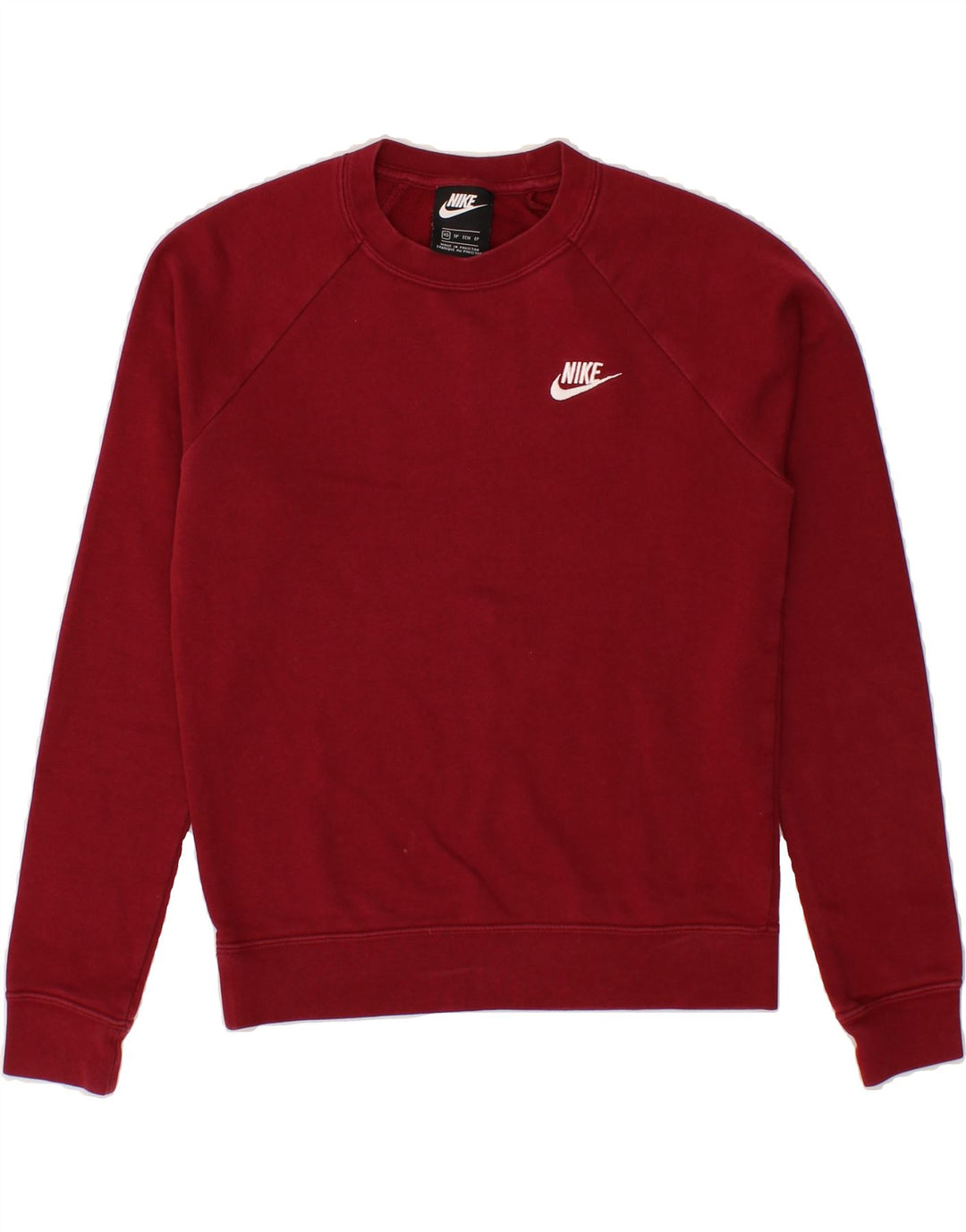 NIKE Womens Oversized Sweatshirt Jumper UK 6 XS Red Cotton Vintage Nike and Second-Hand Nike from Messina Hembry 