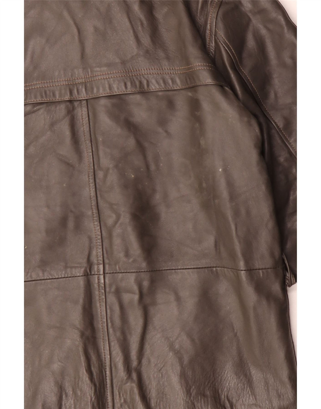 Vintage Mens Leather Jacket IT 48 Medium Brown Leather