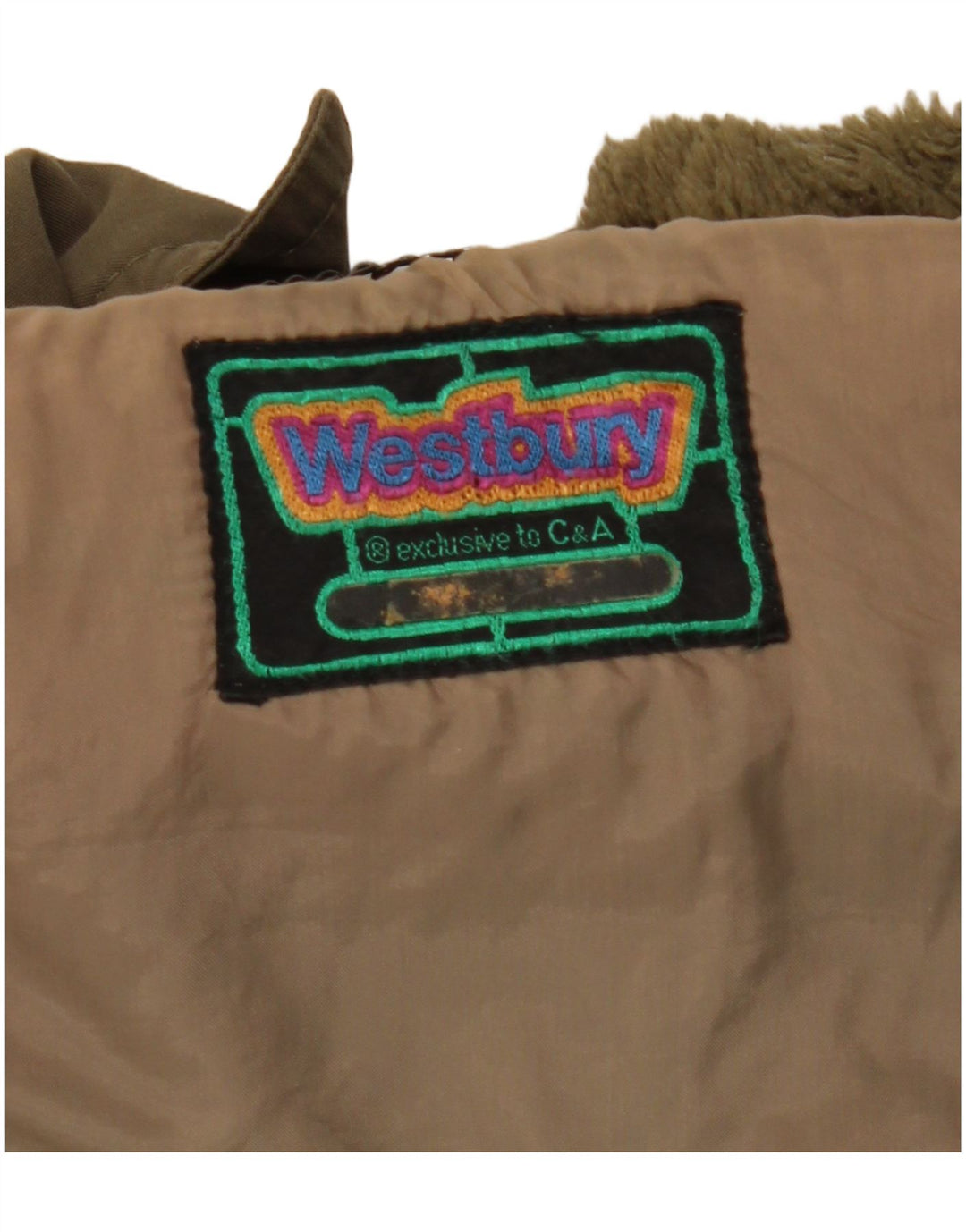 WESTBURY Mens Hooded Sherpa Parka Jacket EU 48 Medium Khaki Acrylic