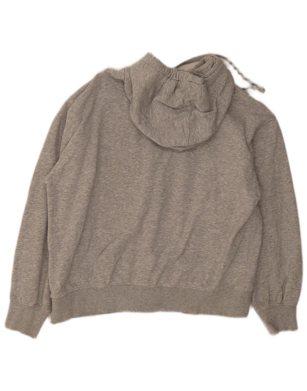 Zara Womens Oversized Hoodie Jumper UK 14 Medium Grey Flecked