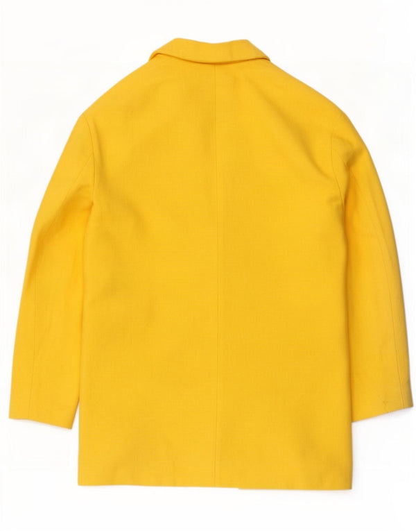 Zara Mujer Abrigo Holgado UK 44 Algodón Amarillo Medio