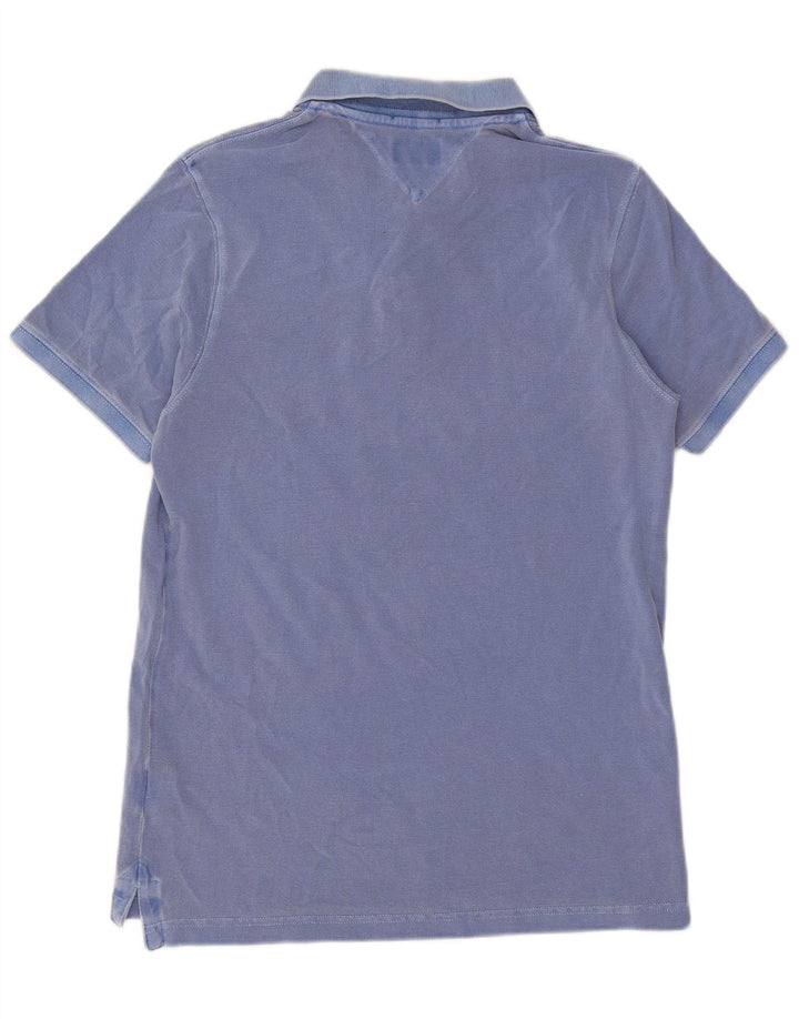 Tommy Hilfiger Mens Polo Shirt Medium Blue Cotton