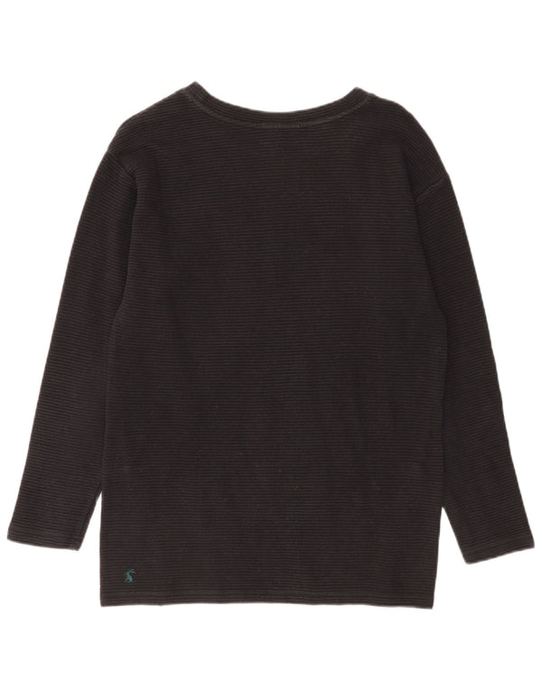 Joules Damen Top Langarm UK 10 Small Schwarz Baumwolle