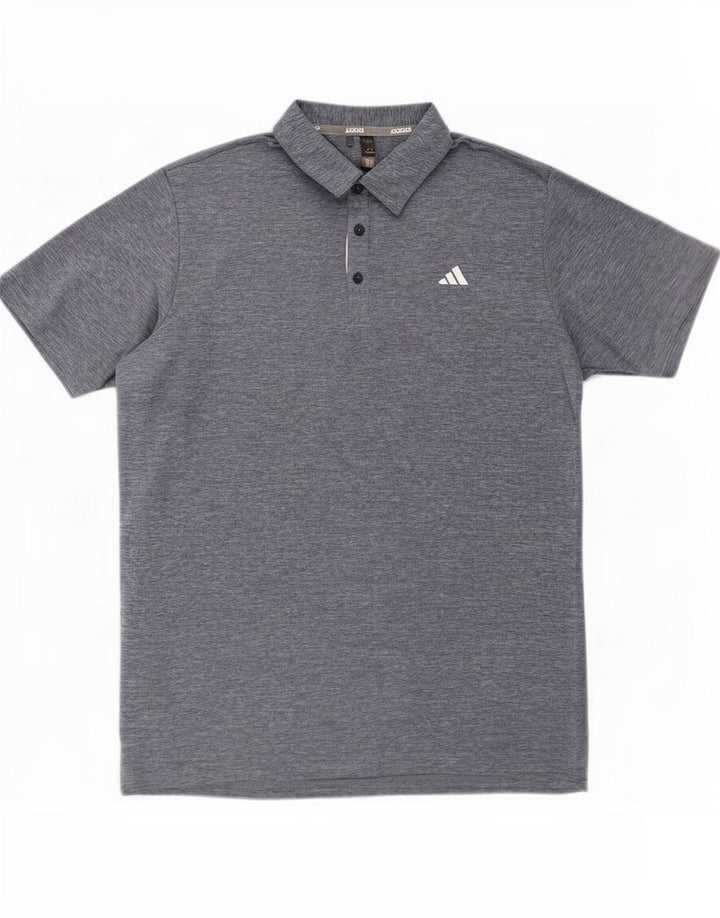 Męska koszulka polo Adidas XL w kolorze niebieskim z poliestru
