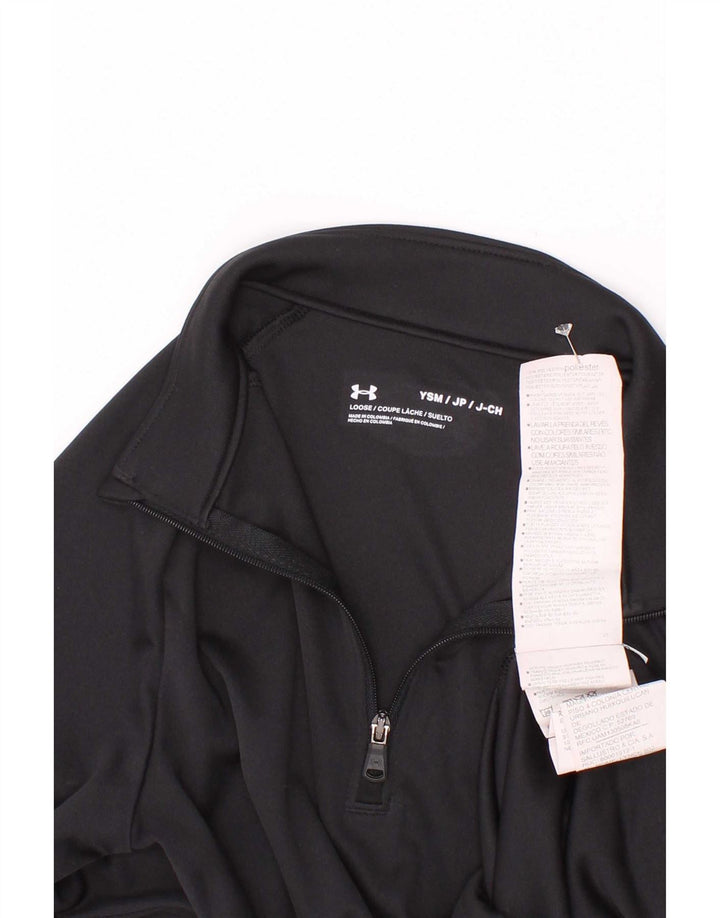 Under Armour Boys Graphic Pullover Tracksuit Top 7-8 Years Small Black