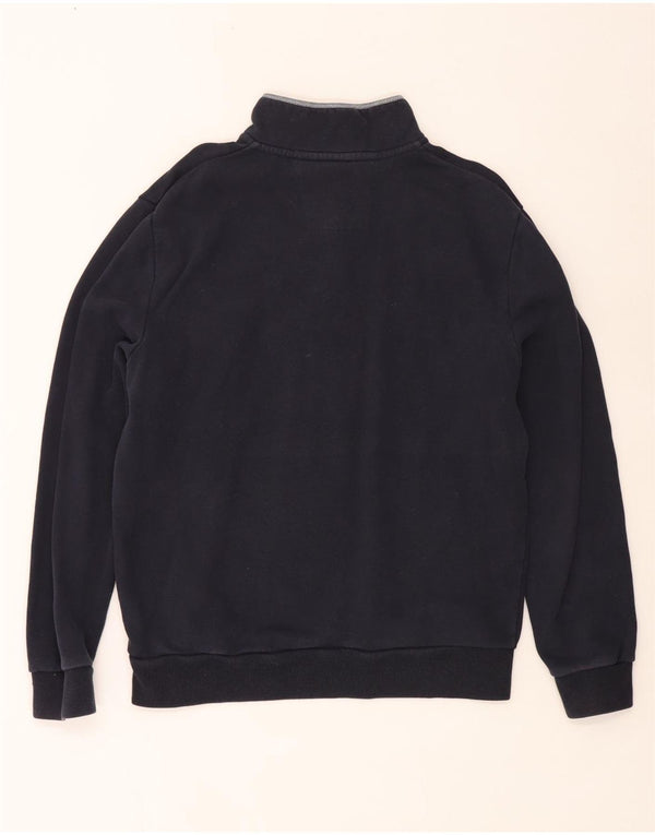 Crew Clothing Mens Zip Neck Sweatshirt Jumper XL Navy Blue Cotton