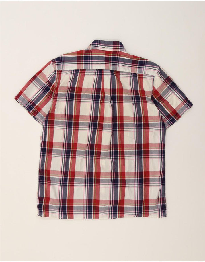 BEN SHERMAN Mens Short Sleeve Shirt Large Multicoloured Check Cotton