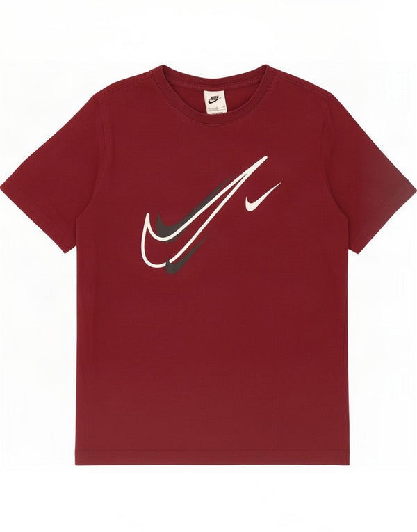 T-shirt grafica da ragazzo Nike Top 13-14 anni XL in cotone bordeaux