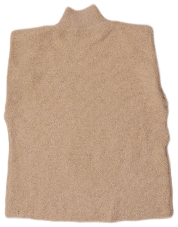 Zara Womens Oversized Vest Tank Top UK 10 Small Off White Acrylic