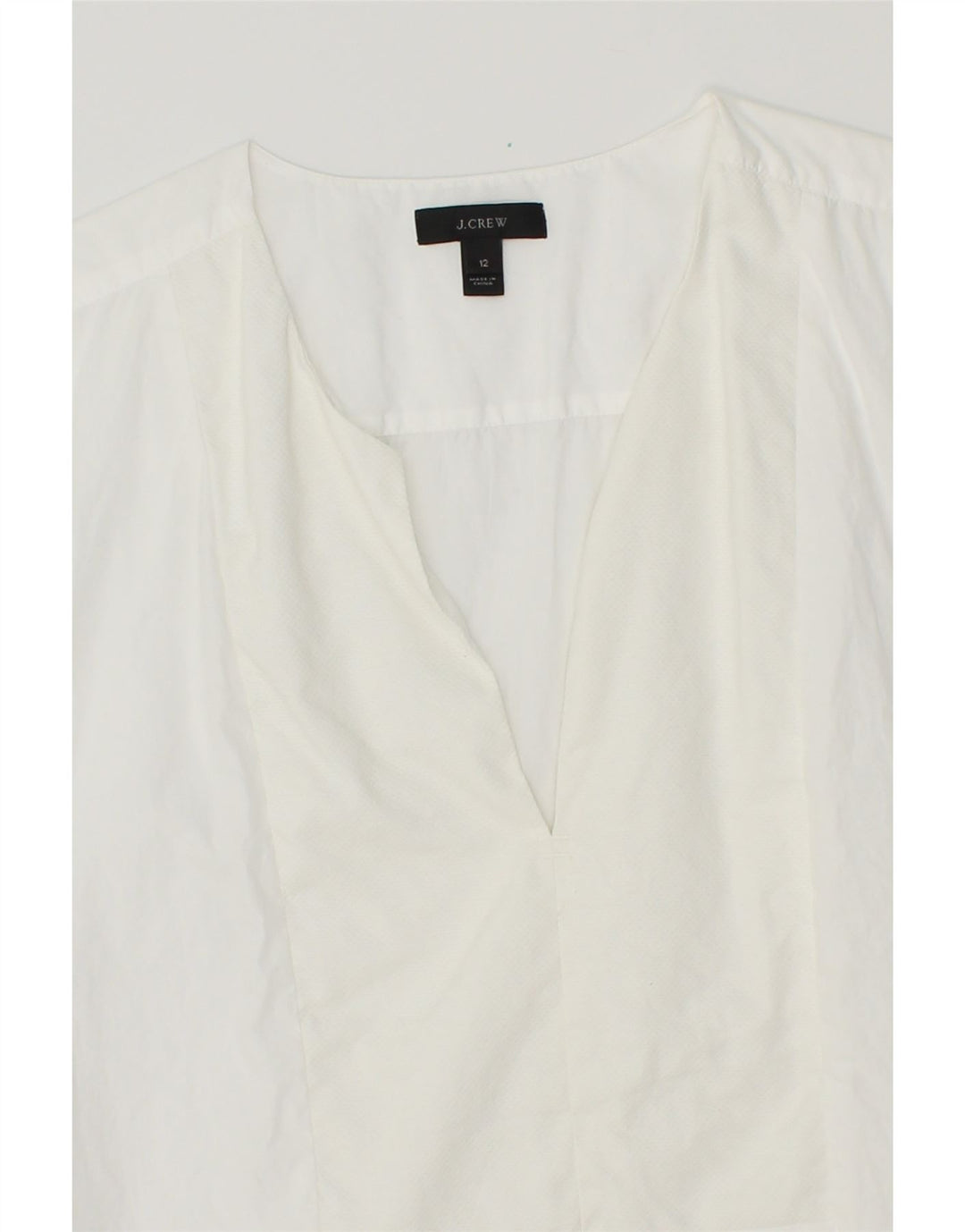 J. CREW Womens Sleeveless Blouse Top US 12 Large Off White Cotton Vintage J. Crew and Second-Hand J. Crew from Messina Hembry 