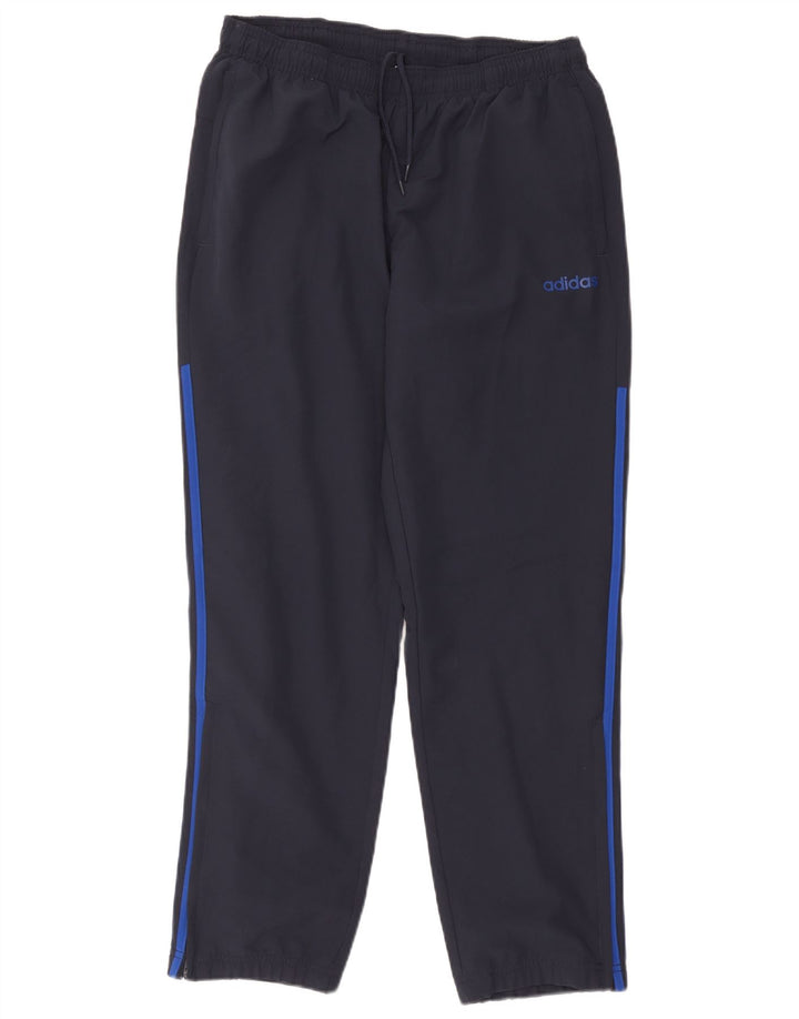 Adidas Mens Tracksuit Trousers Joggers Large Navy Blue Polyester