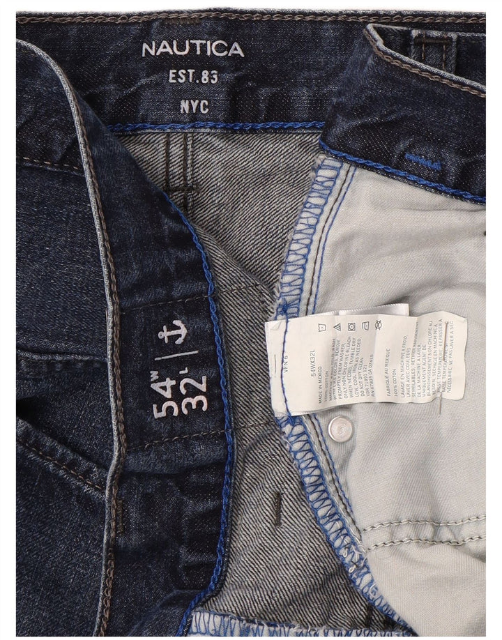 NAUTICA Mens Straight Jeans W54 L32 Blue Cotton