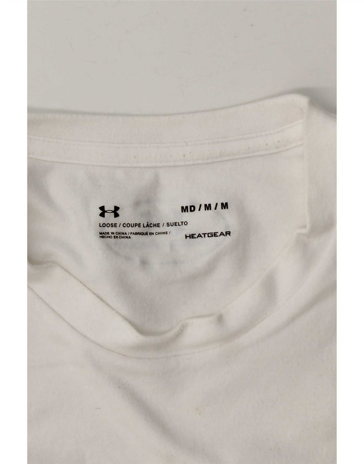 Under Armour Herre Heat Gear Grafisk T-shirt Top Medium White