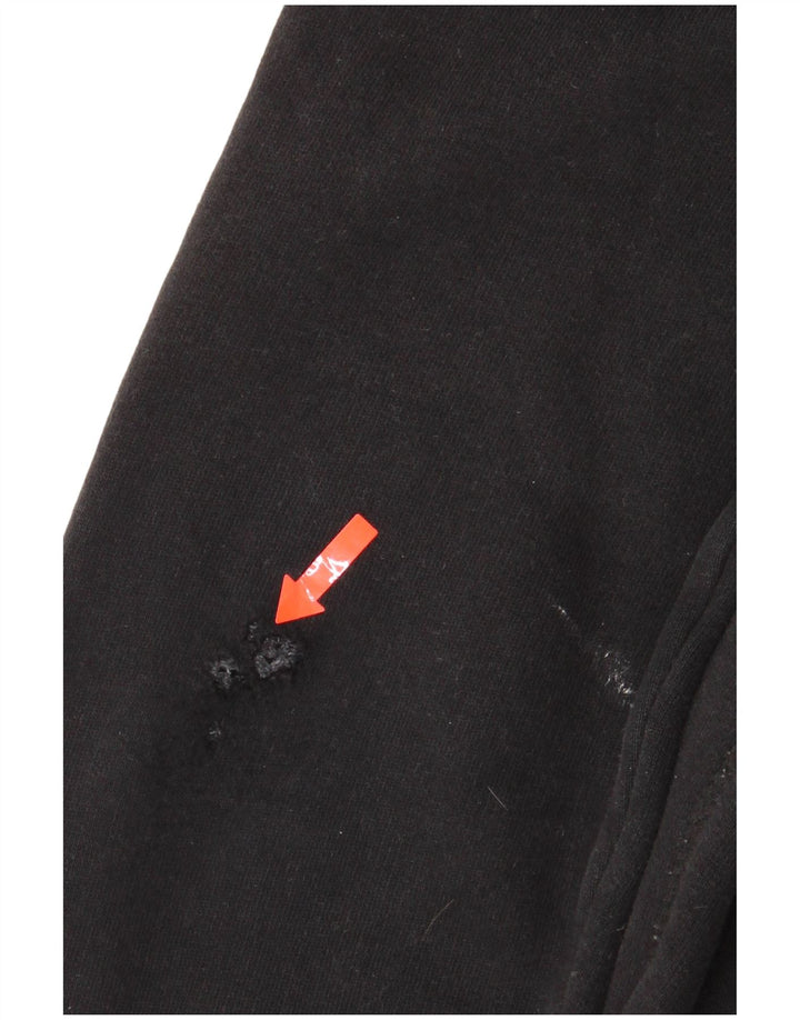 Superdry Mens Graphic Hoodie Jumper Medium Black Cotton