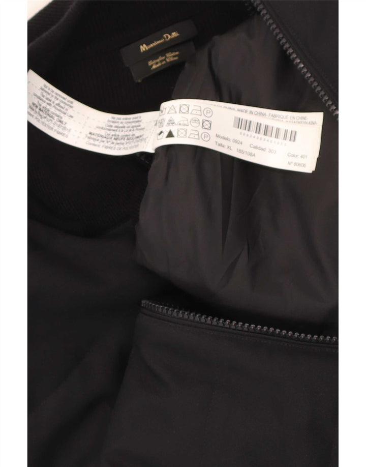 Męska kurtka bomberka Massimo Dutti UK 42 XL, czarna bawełna