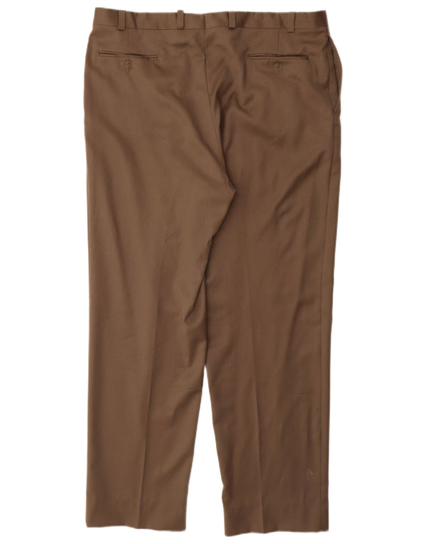 Calvin Klein Pantalon de Costume Droit Homme W40 L32 Laine Beige